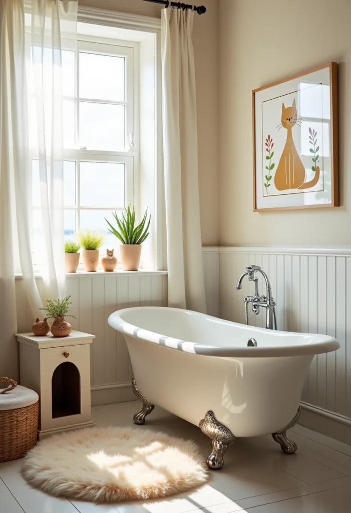 cat bathroom decor 1