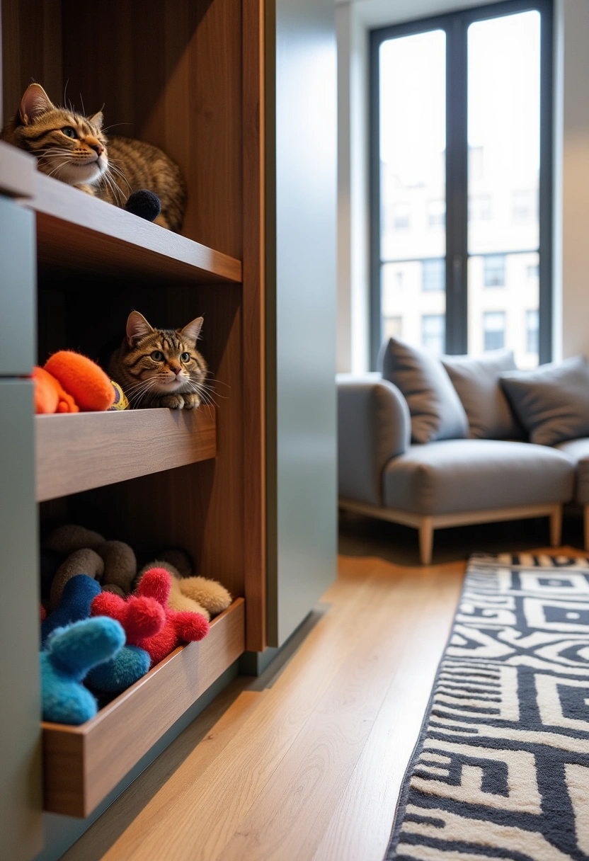 cat toy storage ideas 3