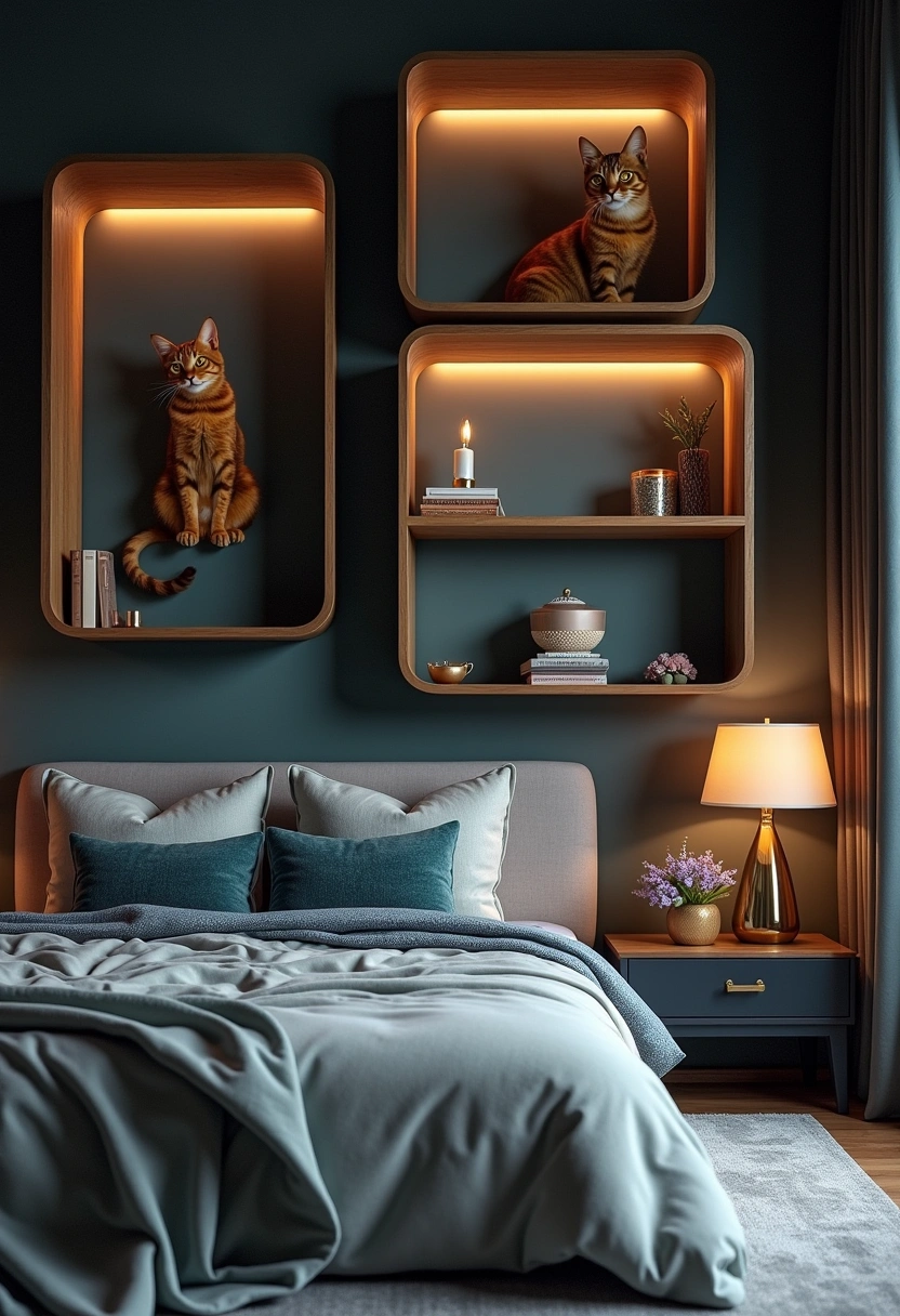 cat wall shelves decor 15