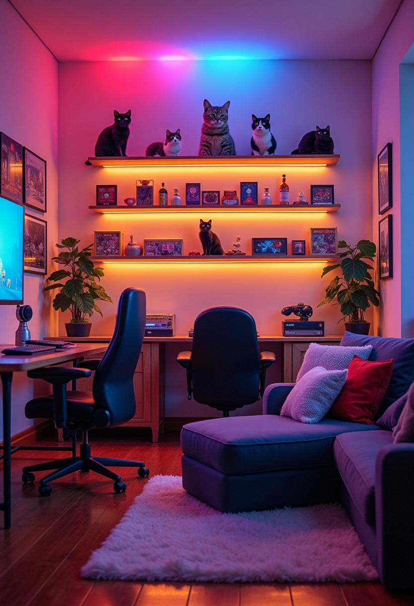cat wall shelves decor 20