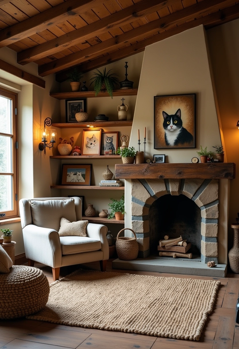 cat wall shelves decor 3
