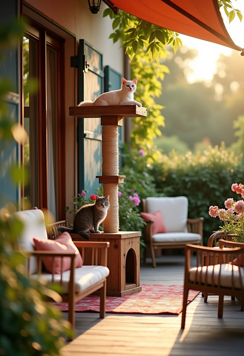 diy cat tower ideas 20