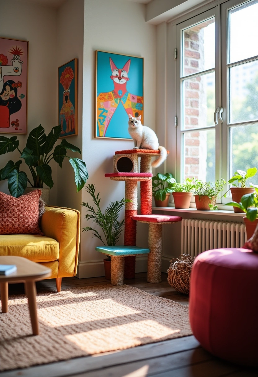 diy cat tower ideas 4
