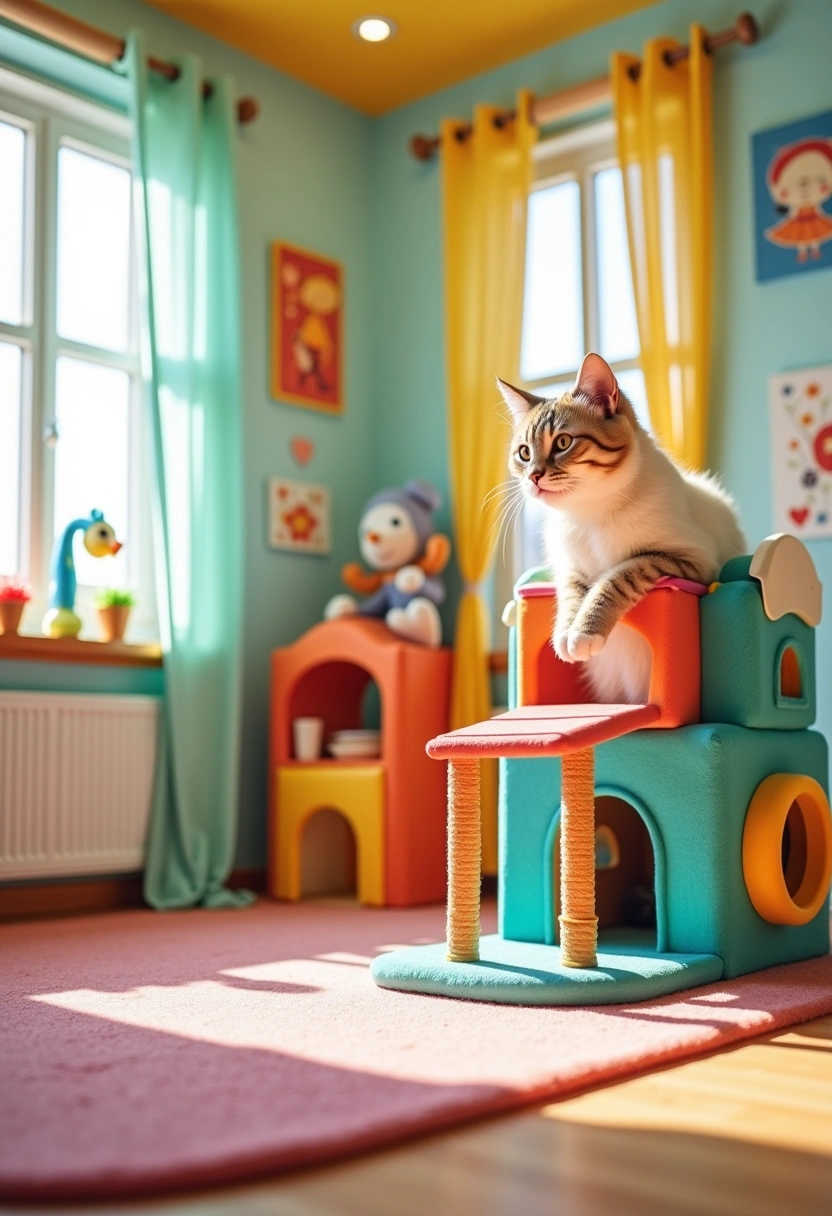 diy cat tower ideas 7