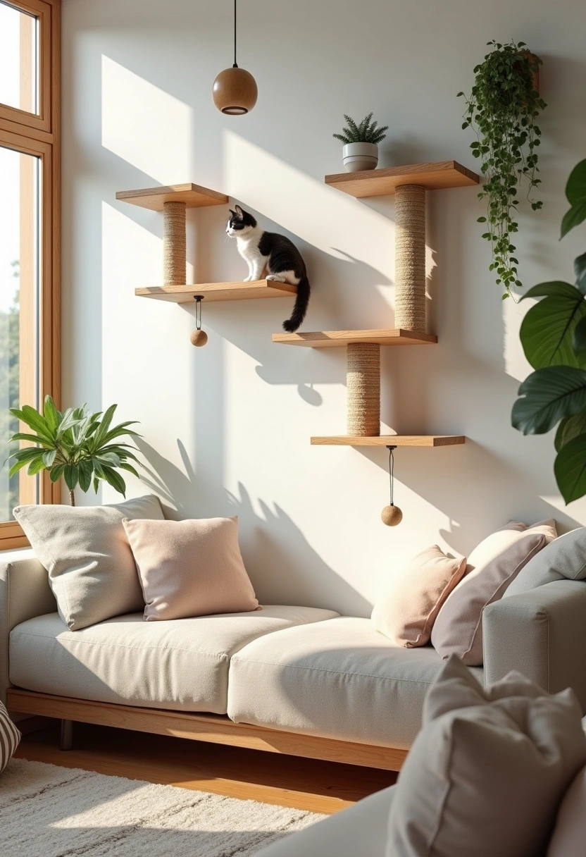 diy cat wall ideas 1