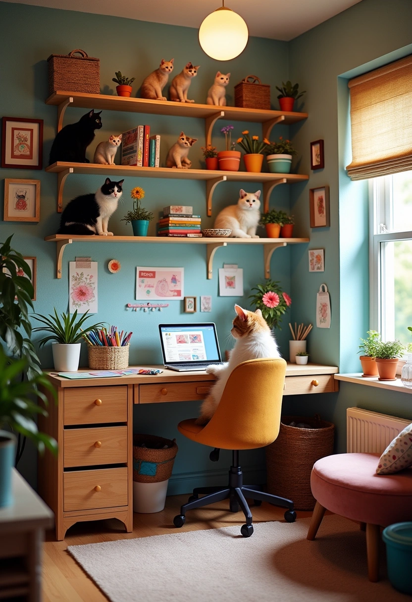 diy cat wall ideas 12