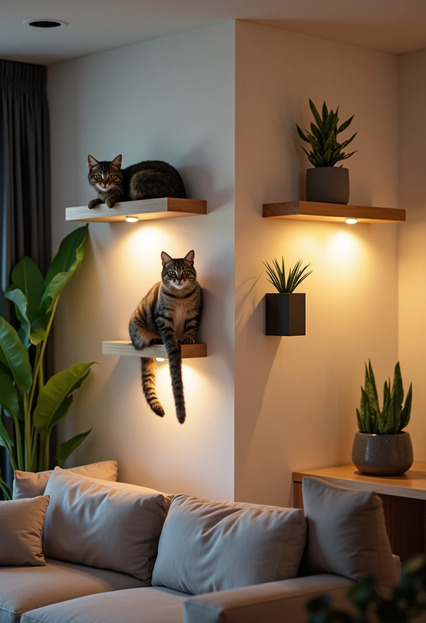 diy cat wall ideas 20