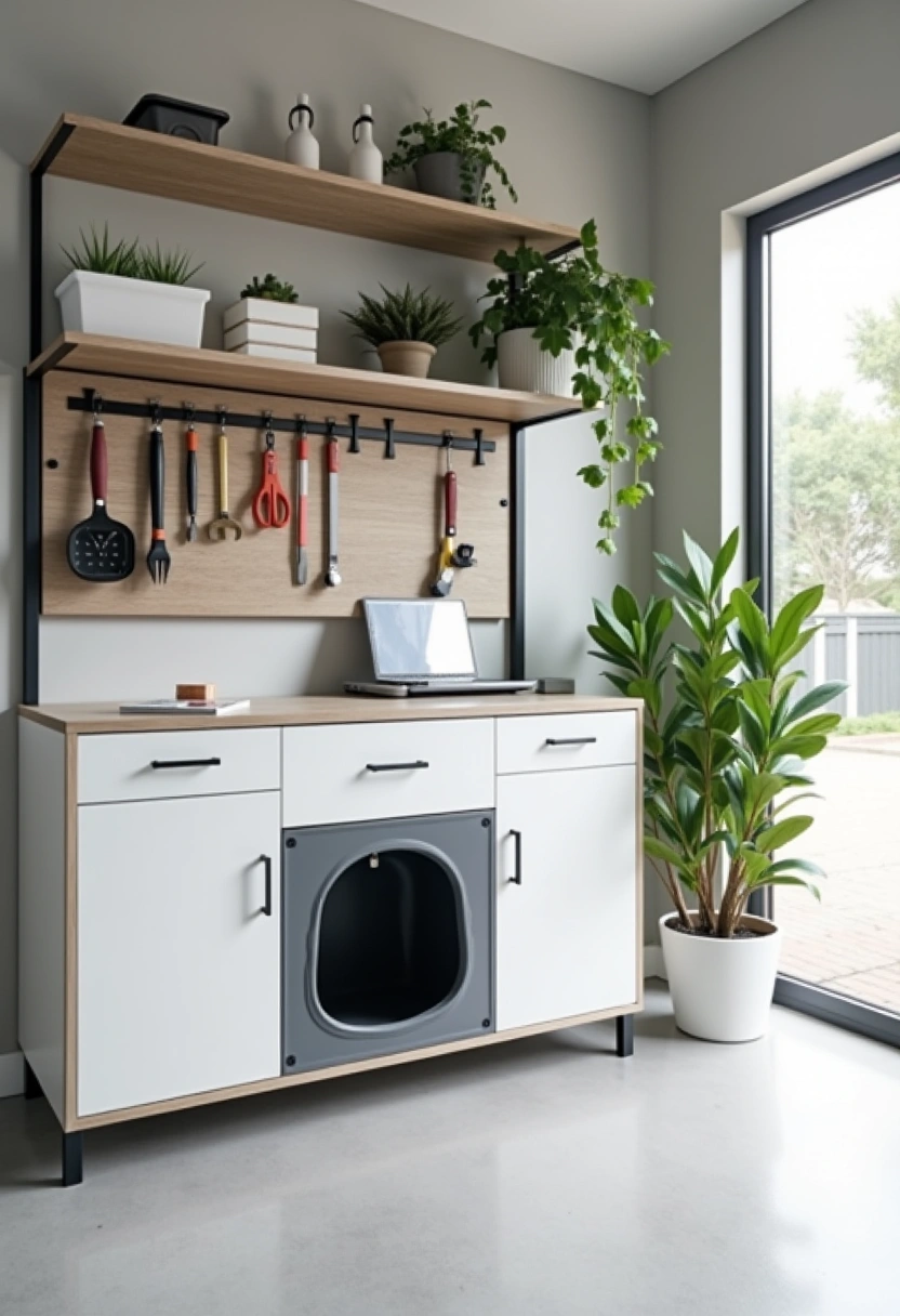 garage cat litter box ideas 13