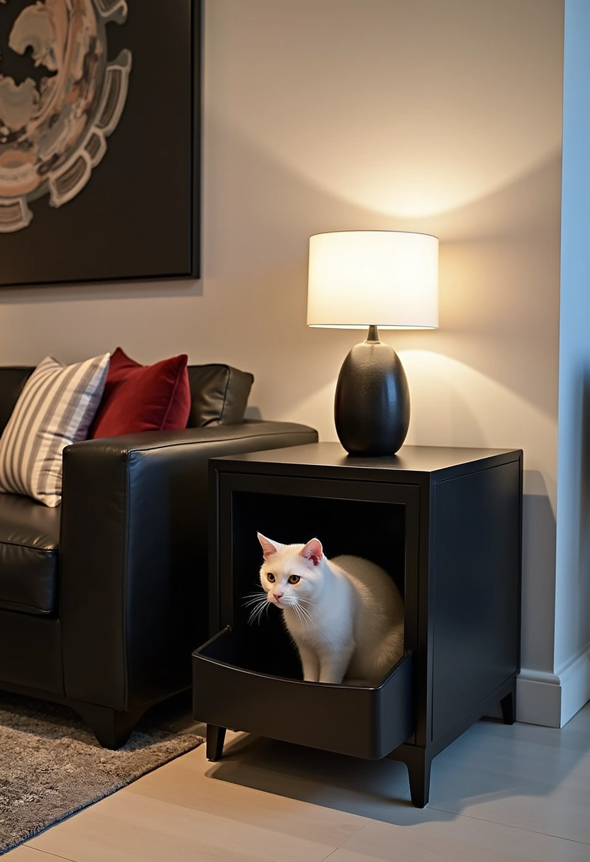 hidden cat litter box ideas 13