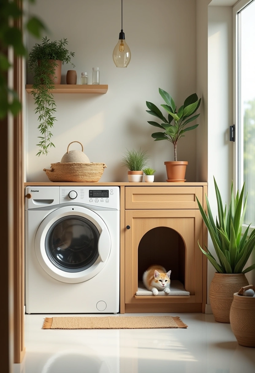 laundry room cat litter box ideas 11