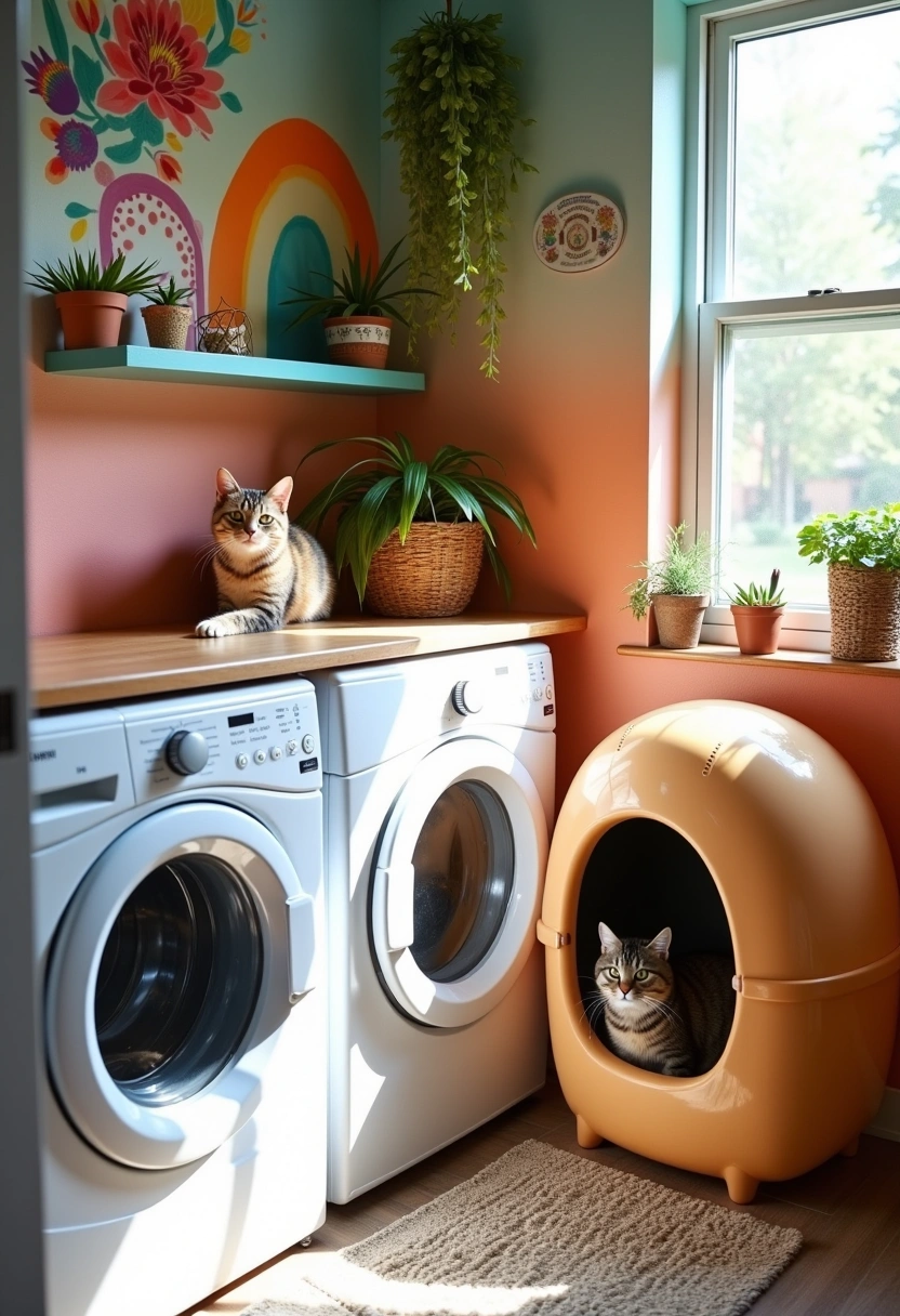 laundry room cat litter box ideas 16