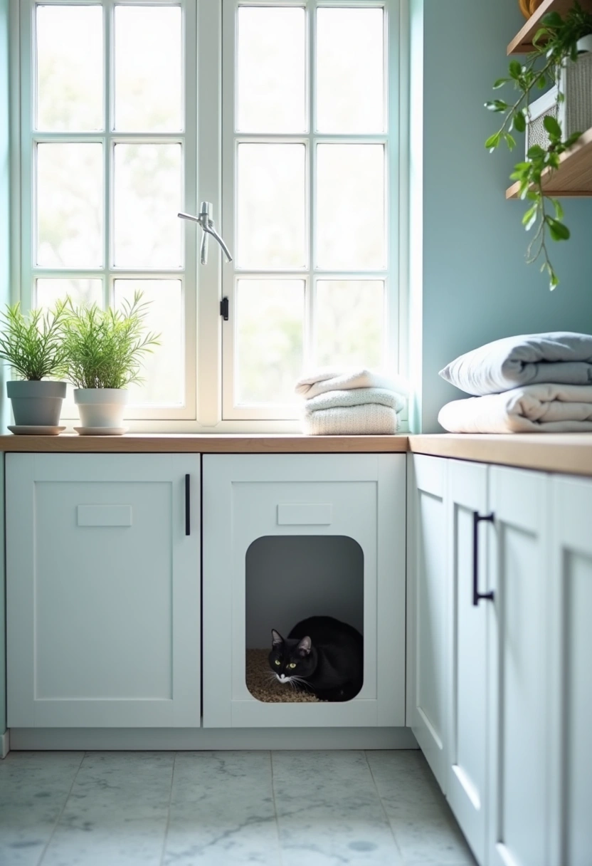 laundry room cat litter box ideas 17