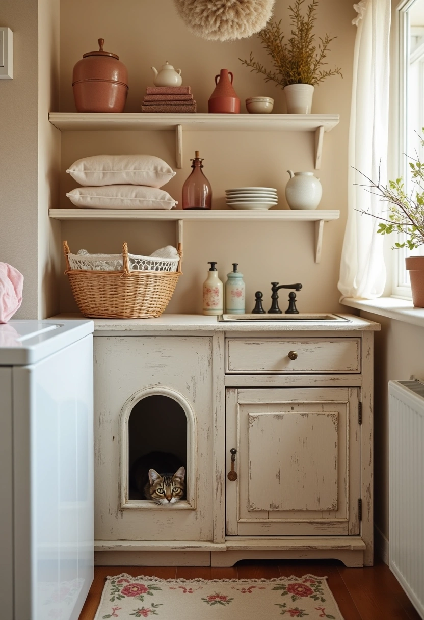 laundry room cat litter box ideas 18