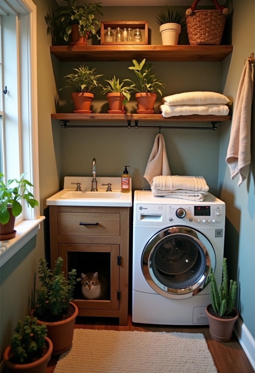 laundry room cat litter box ideas 2