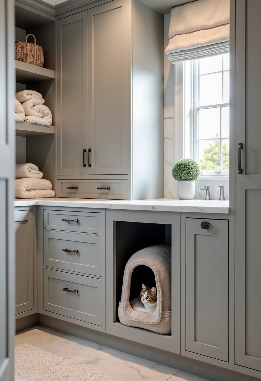 laundry room cat litter box ideas 9
