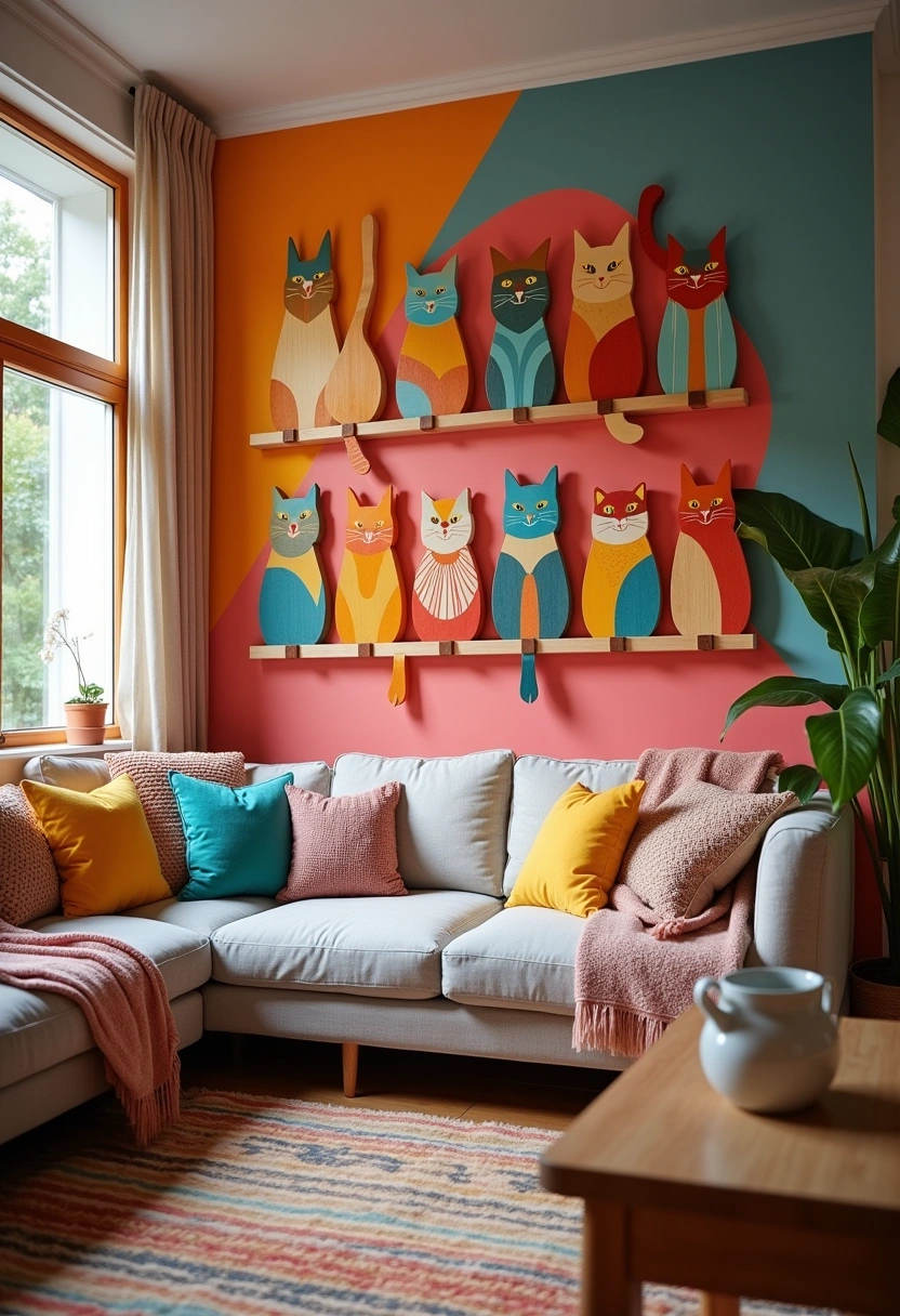 wooden cat decor 13