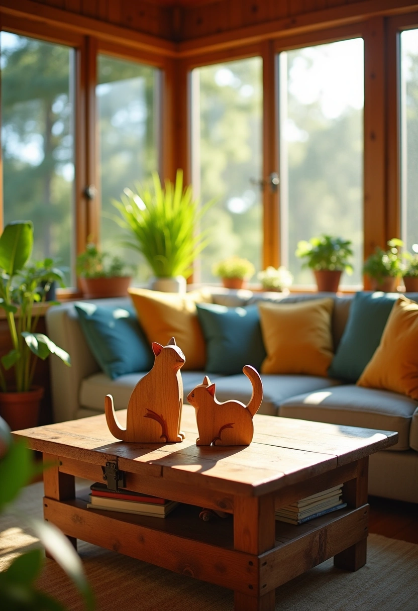 wooden cat decor 19